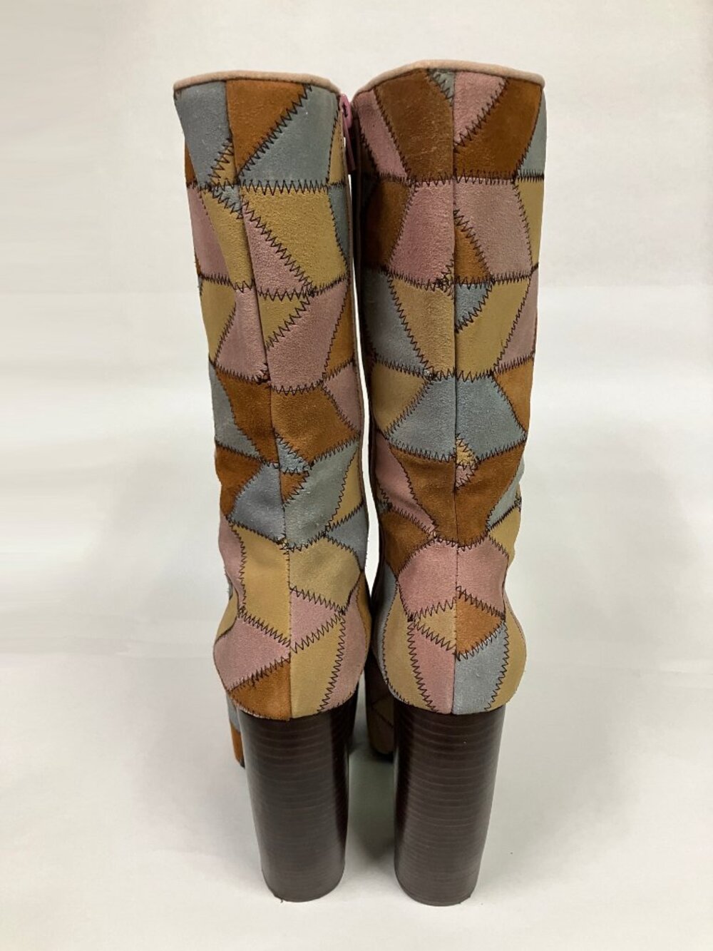 *RARE* Jeffrey Campbell PICKFORD Platform Patchwork Boots! Size 8.5, best for 8! - Picture 5 of 16